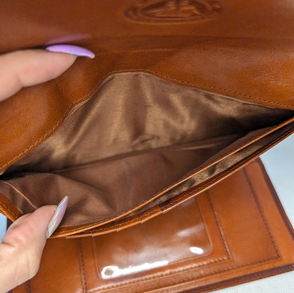 Brahmin Brown Wallet W/Checkbook Pen Holder - Picture 5 of 14